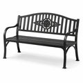Gartenbank aus Stahl in Schwarz