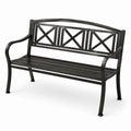 Gartenbank aus Metall Schwarz