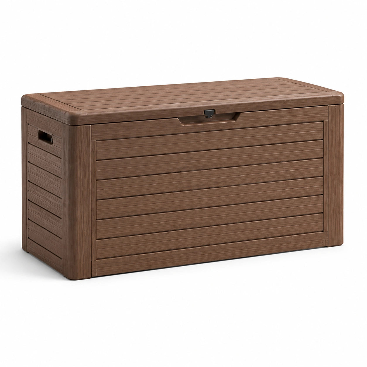 Gartenbox Kunststoff Holzoptik 120x50x60 cm Braun