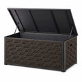 Gartenbox aus Polyethylen mit Stahlrahmen dunkelbraun