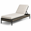 Metall Sonnenliege mit Polyesterpolsterung, Beige